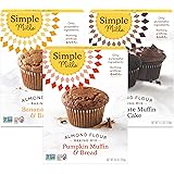 Simple Mills, Baking Mix Variety Pack, Banana Muffin & Bread, Chocolate Muffin & Cake, Pumpkin Muffin & Bread Variety Pack, 3