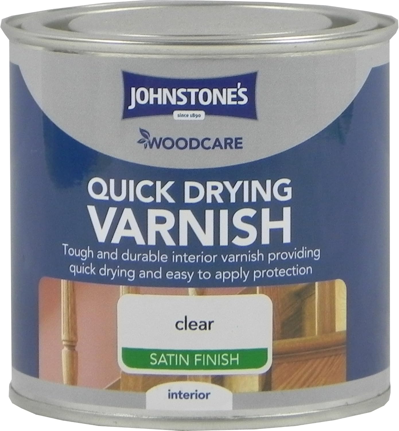 Johnstones Woodcare Quick Drying Interior Varnish Satin Clear 250ml