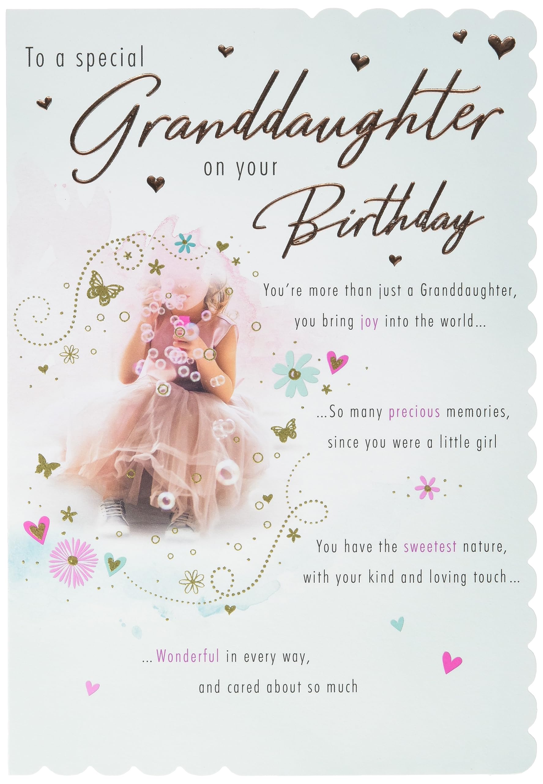 Piccadilly Greetings Piccadilly Greetings Traditional Birthday Card Granddaughter,white,- 9 x 6 inches