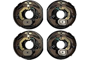ECUSTOMHITCH Four 10 in. x 2 in. Electric Brake Trailer Backing Plates (2 Left 2 Right)
