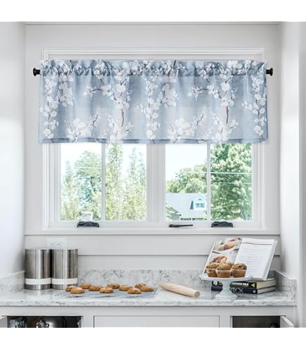 Cantonnière De Rideau Vert Sauge Pour Rideaux à Passe-tringle