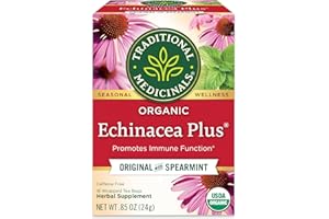 Traditional Medicinals Tea, Organic Echinacea Plus, Promotes Immune Function, w/Spearmint, 16 Tea Bags