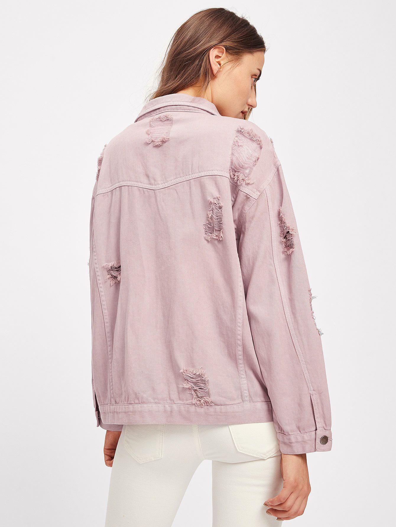 white ripped jacket