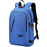 WENIG Durable Laptop Backpack Water Resistant Anti-Theft Bag with USB Charging Port and Lock, Slim Computer Business Backpacks for Women Men Fit 15.6 Inch Laptops