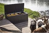 Keter 150 Gallon Deck Box Storage Bench Weatherproof Outdoor Resin Seating view 6