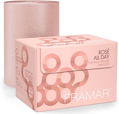 FRAMAR Rosé Embossed Hair Foil 320 ft for Highlights Dispenser Box