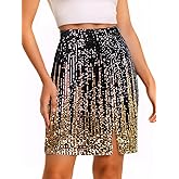 Sequin Skirt Sparkly High Waisted Stretchy Bodycon Mini Skirts Party Night Out Clubwear for Women