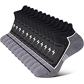 Cirorld Mens Ankle Running Socks, Athletic Cushioned Low Cut Moisture Wicking Cotton Short Sports Socks, 6 Pairs