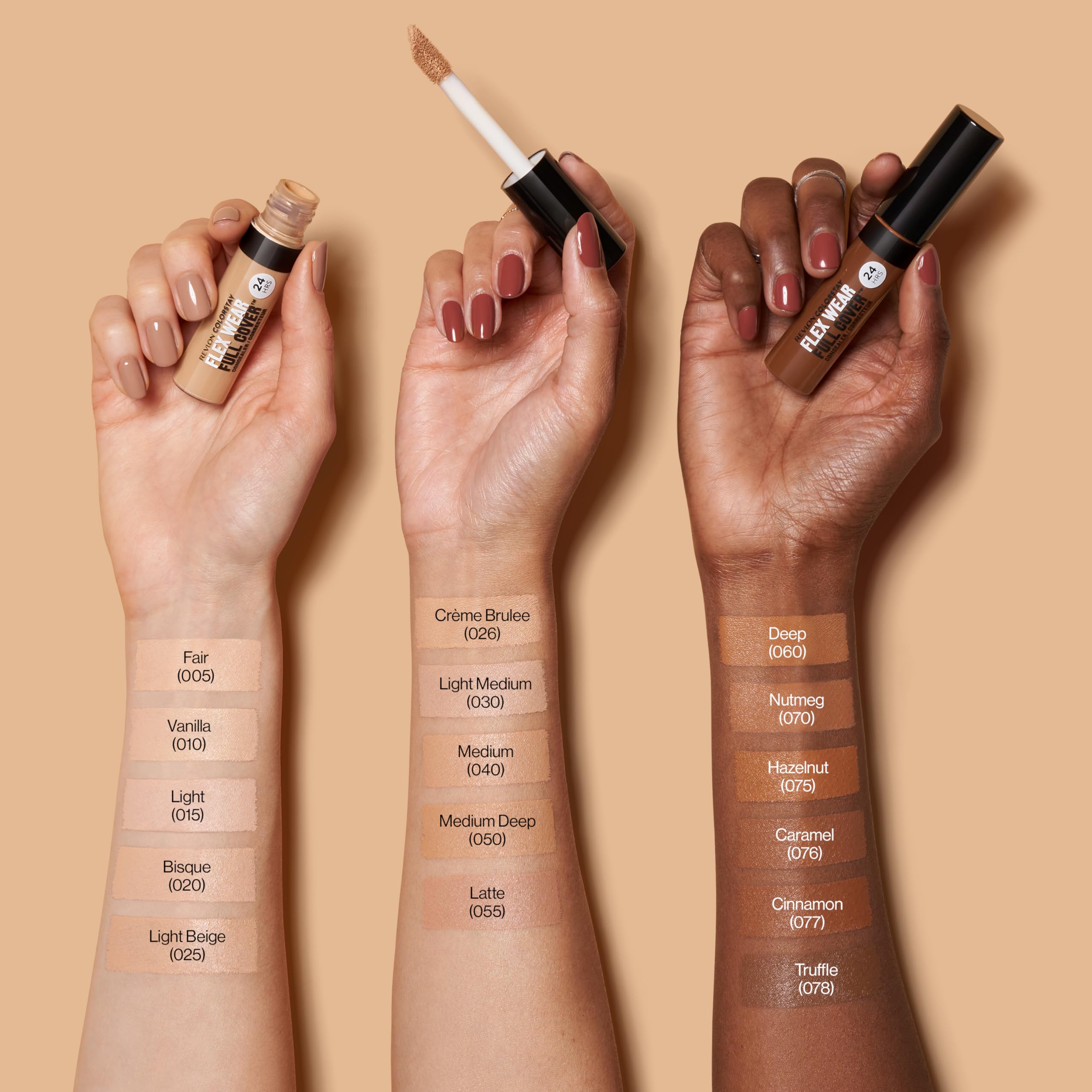 REVLON ColorStay Flex Wear, Full Cover Non-Creasing Concealer, Infused with Hyaluronic Acid & Vitamin E, Flexible Longwear, 040 Medium, 0.34 Fl Oz