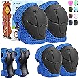 KUYOU Kids Knee Pads Elbow Pads Guards Protective Gear Set Safety Gear for Roller Skates Cycling BMX Bike Skateboard Inline Skatings Scooter Riding Sports.