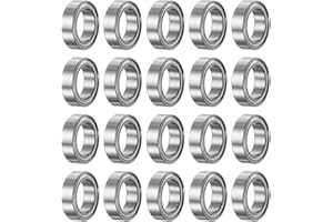 uxcell 20pcs MR128ZZ Deep Groove Ball Bearings 8x12x3.5mm Chrome Steel Miniature Bearing Double Shielded Precision Bearings, 