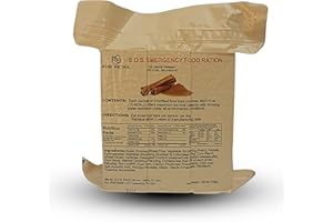 SOS FOOD LABS, INC. S.O.S. Rations Emergency 3600 Calorie Food Bar - 3 Day / 72 Hour Package with 5 Year Shelf Life Net wt. 1.60lbs (756g) (Cinnamon Full Case)
