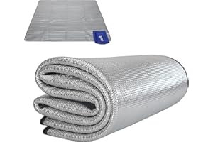 喜马拉雅 Himalaya Foam Foil Blanket Lightweight Camping Mat Outdoor Roll-up Portable Waterproof Sleeping Mat for Hiking Backpacking Double-Sided Aluminum Camping Accessories(78"x78")