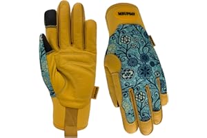MSUPSAV Thorn Proof&Puncture Resistant Gardening Gloves with Grip,Garden Gloves for Women, Leather Work Gloves,Gifts