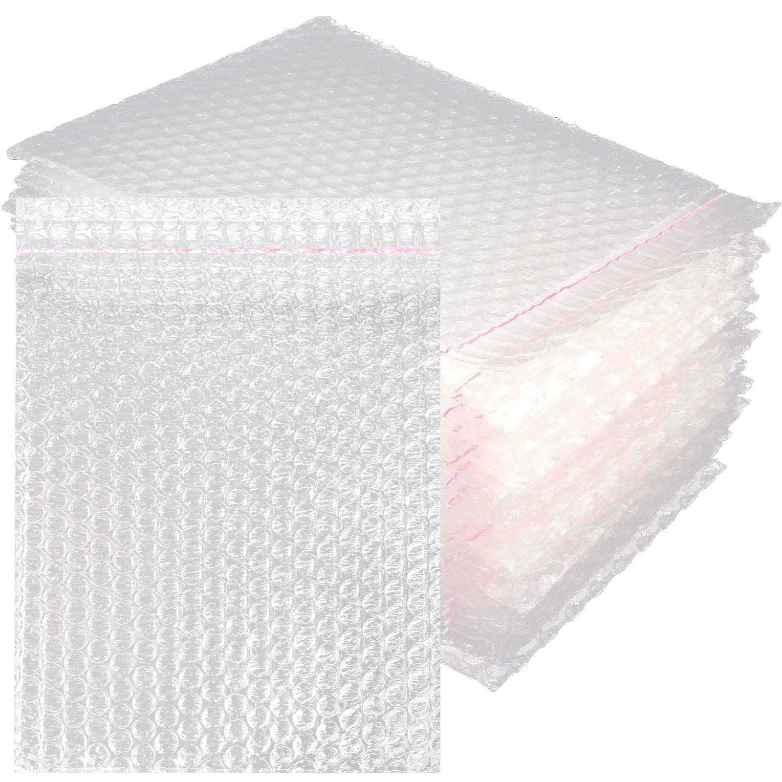 Photo 1 of 100PCS Bubble Out Bags 7”x 8-1/4”Clear Bubble Mailers, Self-Sealing Double Walled Bubble Pouch Bags for Packing, Moving, Shipping, Mailing, Bubble Cushioning Wrap Bags