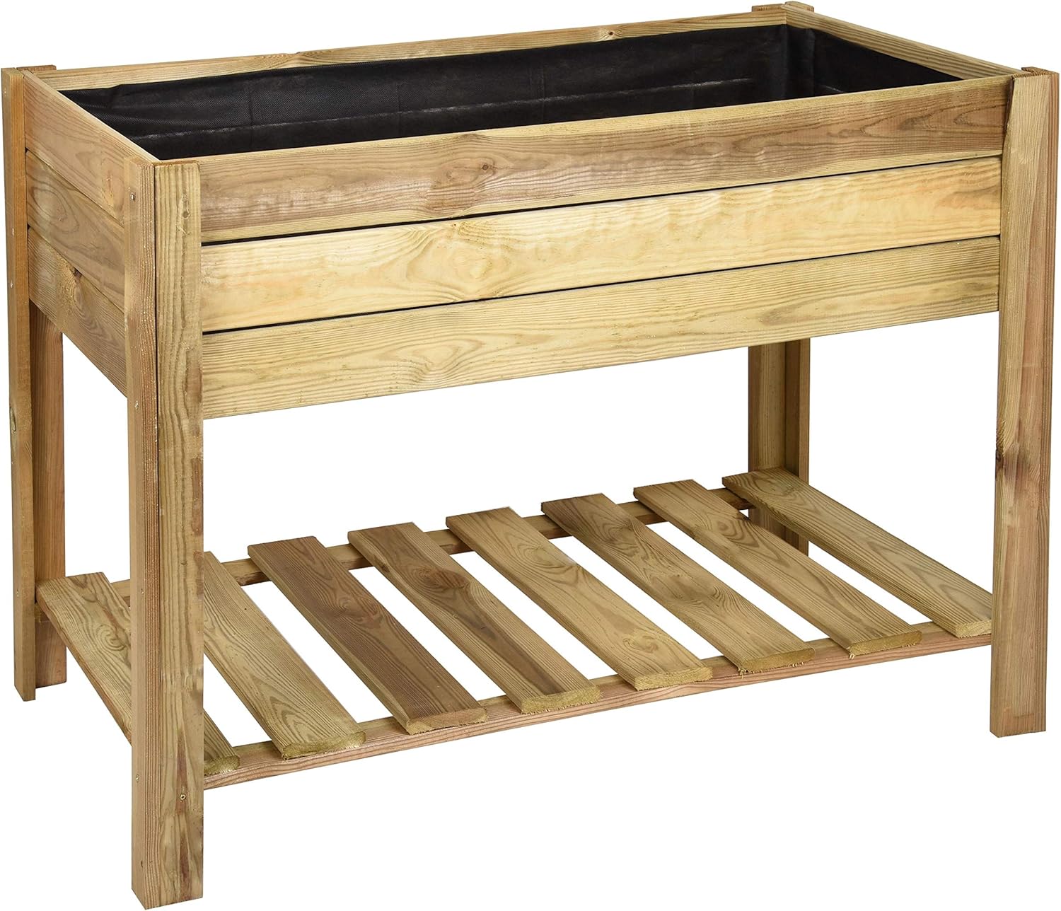 Huerto urbano Madera Natural Rectangular - Faura: Amazon.es: Jardín