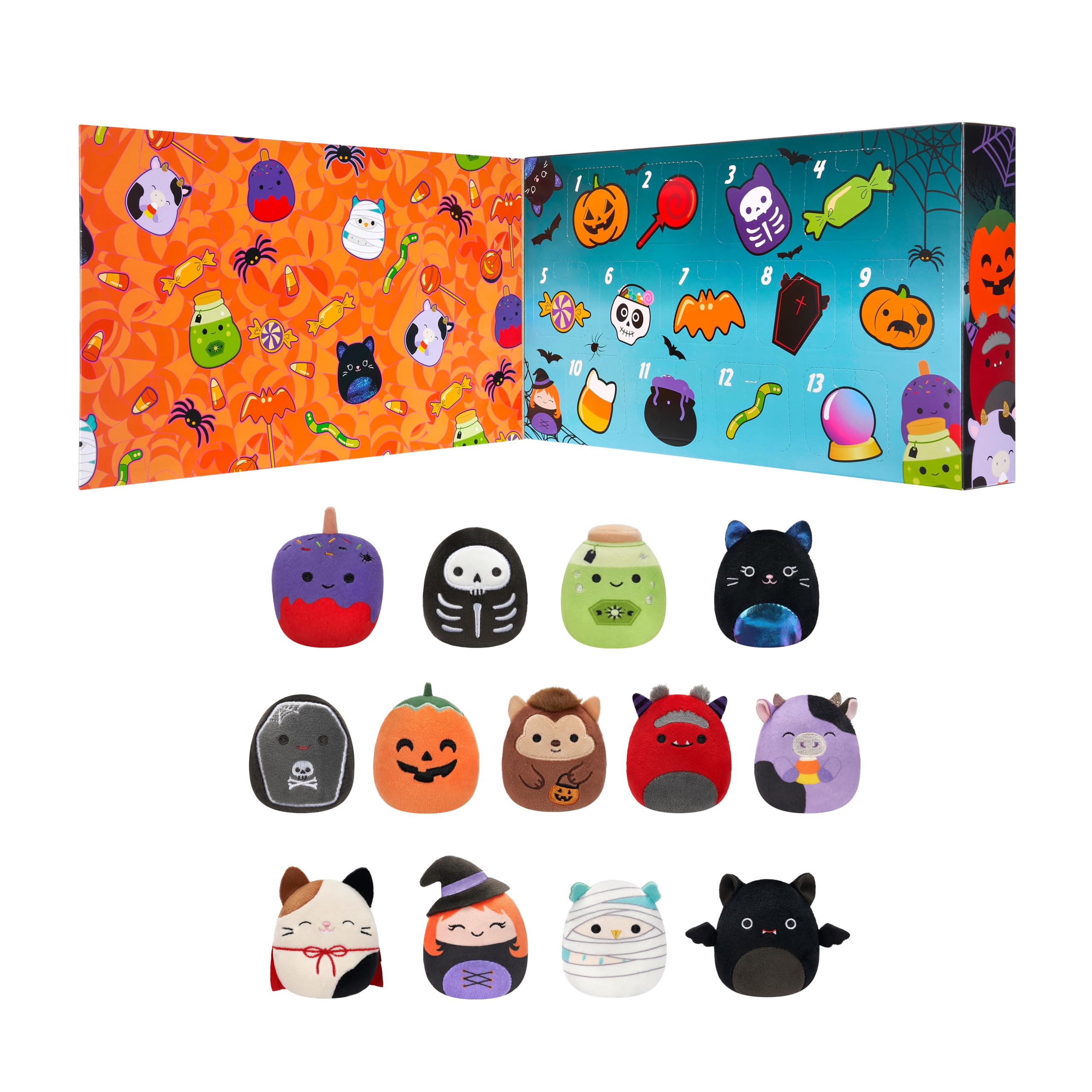 Micromallows Squishmallows Original Halloween Countdown Calendar 13-Pack Plush
