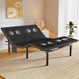 Amada Full Adjustable Bed Frame with Massage, Head & Foot Incline, Wireless Remote, 4 Built-in USB Ports, LED Night Light, 4 Height-Adjustable Legs, Electric Bed Base, 01B-F1
