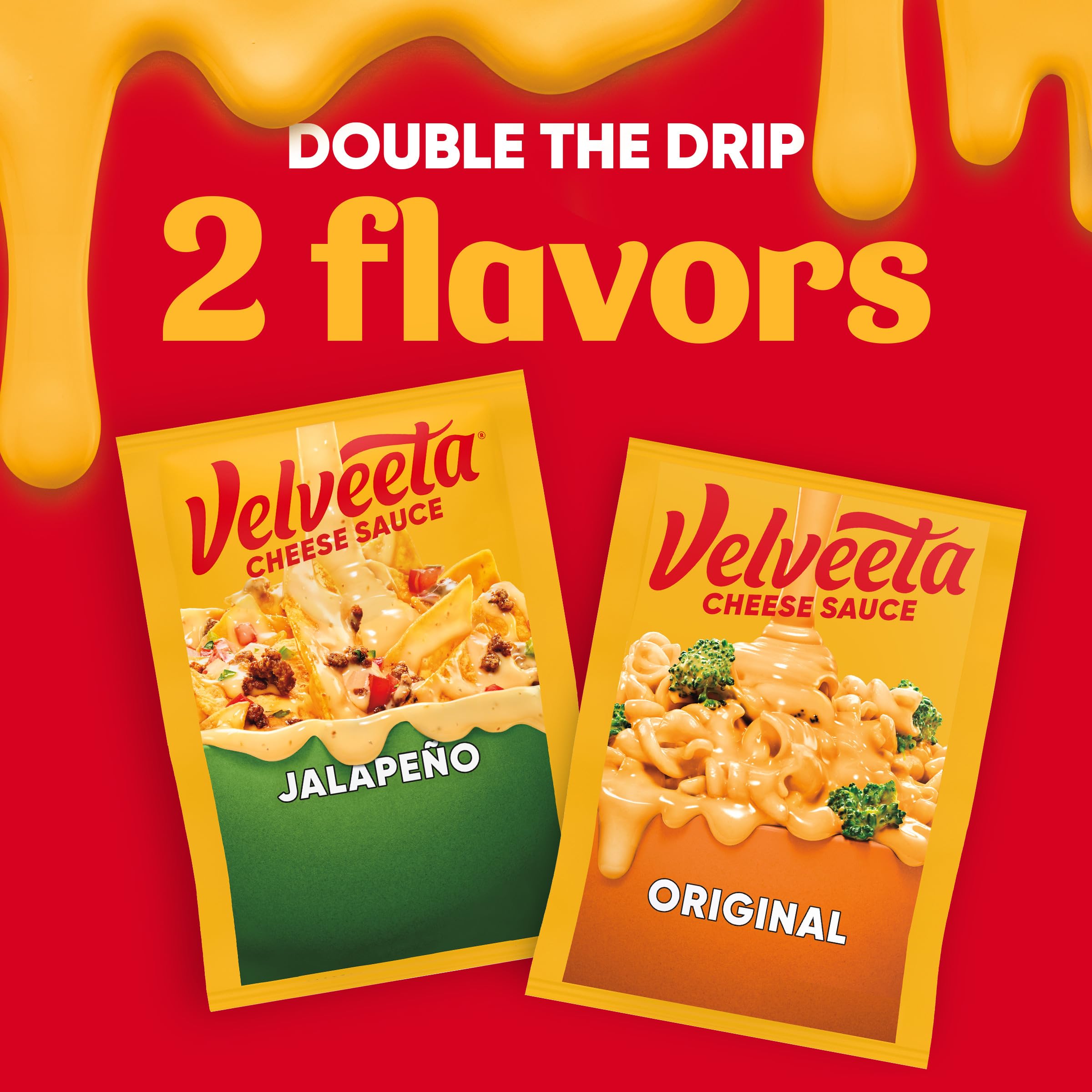 Velveeta Original Cheese Sauce Pouches, 3 ct Box with 4 oz Pouches