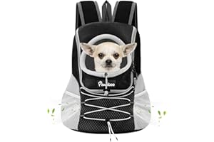 Pawaboo Pet Dog Carrier Backpack, Puppy Dog Travel Front Carrier for Small Medium Dogs Cats, Adjustable Breathable Dog Carryi