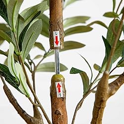 Nearly Natural 5FT Tall Silk Faux Olive Tree for