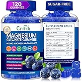 Magnesium Glycinate Gummies 600mg, Sugar Free Chewable Magnesium Gummies for Adults & Kids Relaxation, Stress Relief, Night Rest, No Melatonin, Gluten Free, Non GMO, Vegan, Pectin, 120 Count