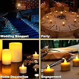 TEECOO LED Tea Lights 12 Pack Battery Operated Flameless Candles 3.4cm Dia view 5