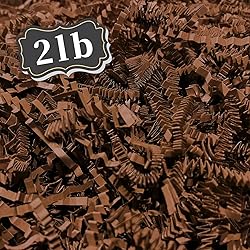 ZEBMOON 2 LB Brown Crinkle Cut Paper Shred Filler