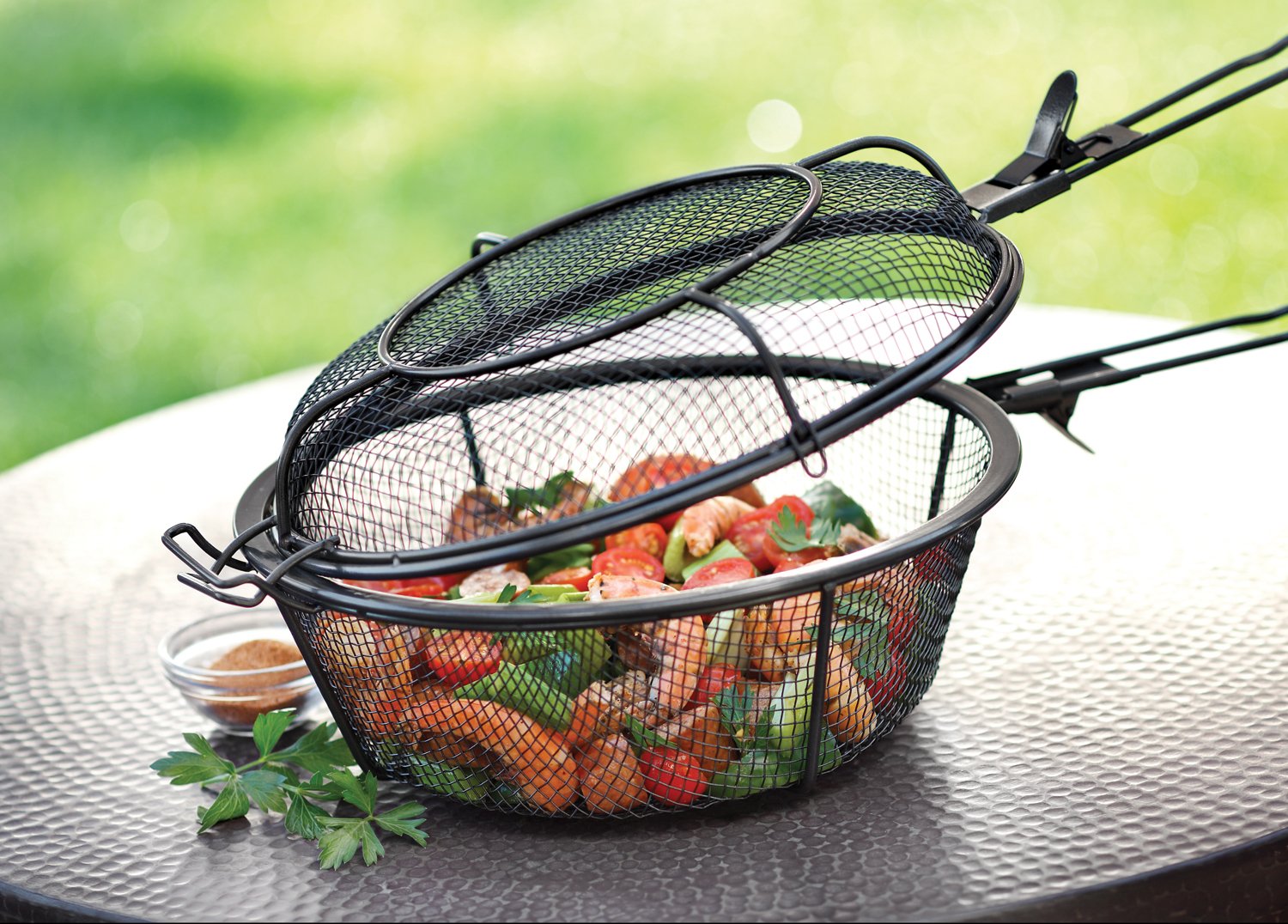 Outdoor Grill Basket Skillet BBQ Grid Large Nonstick Stainless Steel