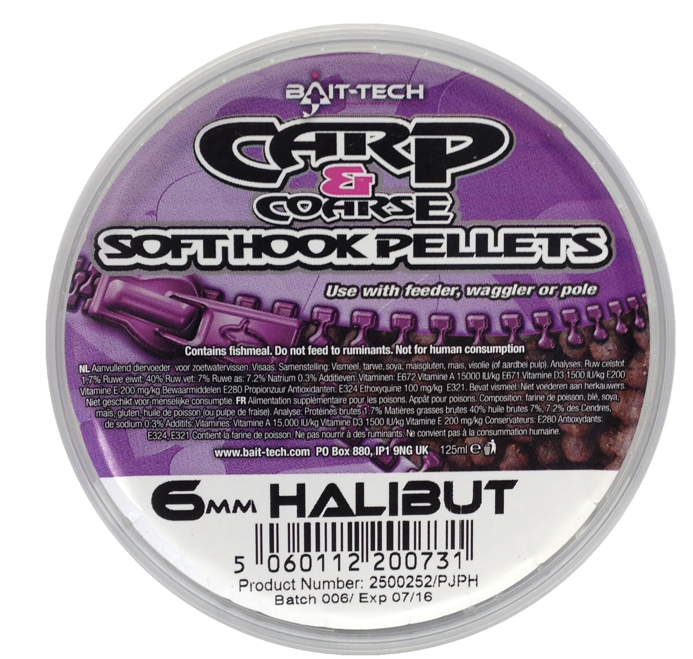 Soft Hook Pellets Halibut 6mm (90g) Bait -Tech Fishing Bait