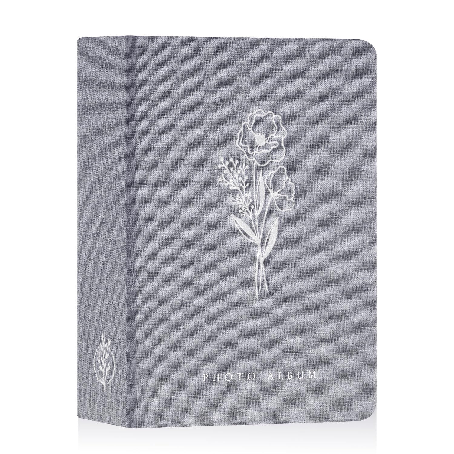 Lanpn Photo Albums 7x5 200 Photos, Linen Cover Acid Free Pocket Photo Book Picture Album Holds 200 Landscape Only 7 x 5 Picture (Grey,13x18 cm)