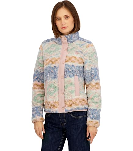 Billabong Mens Sherpa Bonded Polar Fleece Aztec Print Jacket