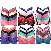 ToBeInStyle Women's Pack of 6 Random Assorted Print Bras (Sizes 30A to 46DDD)