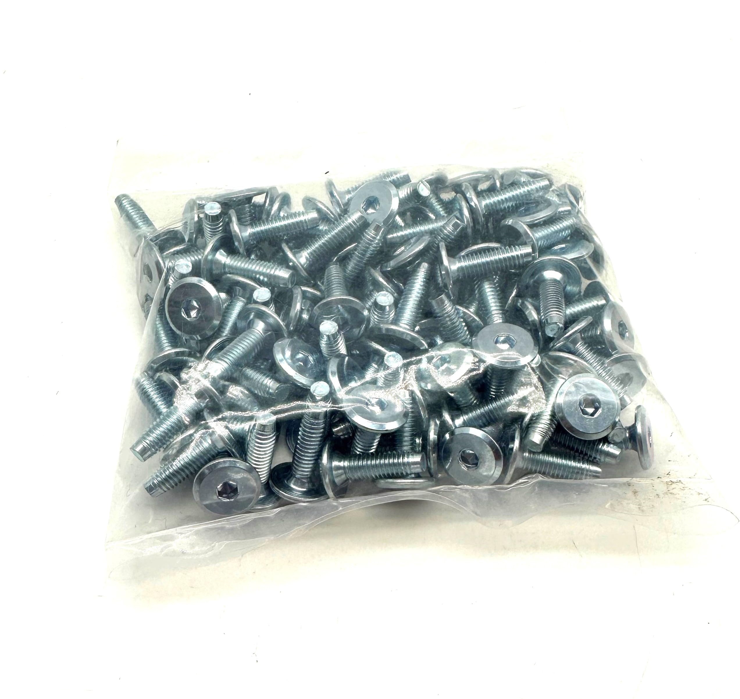 Pack of 100 | M6 x 20mm Joint Connector Bolts Furniture Connecting Bolt for Flat Pack, IKEA, Cot Bed