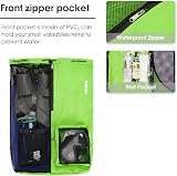 WANDF Swim Bag Mesh Drawstring Backpack XL Green Wet Pocket view 4