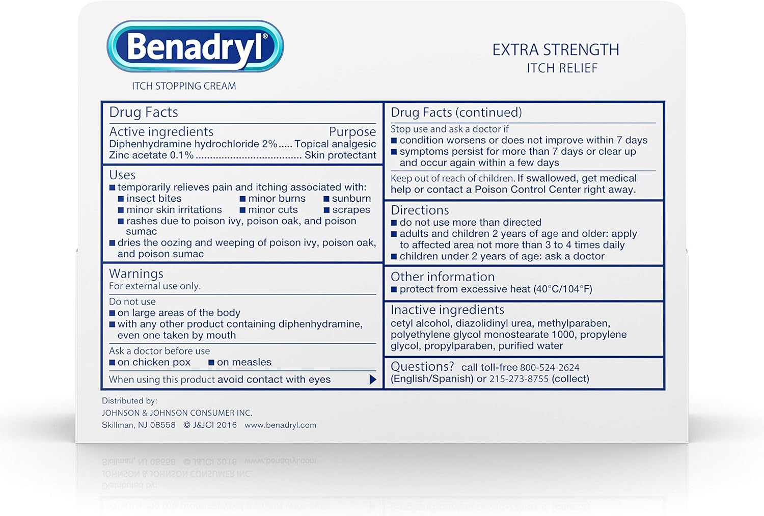 Benadryl Extra Strength Anti-Itch Relief Cream for Most Outdoor Itches, Topical Analgesic, 1 oz: Health & Personal Care