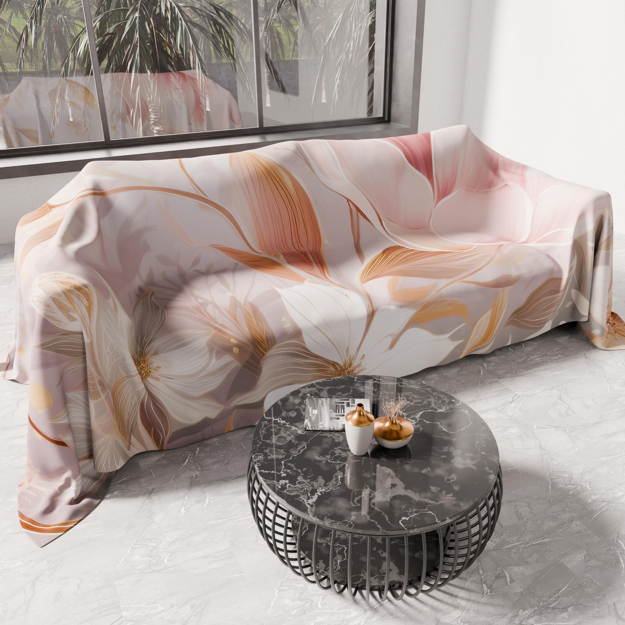 PETTI Artigiani Italiani - Spring-Summer Double Bed Throw, Light Blanket for Double Beds, Bedspread, 100% Made in Italy Tokyo