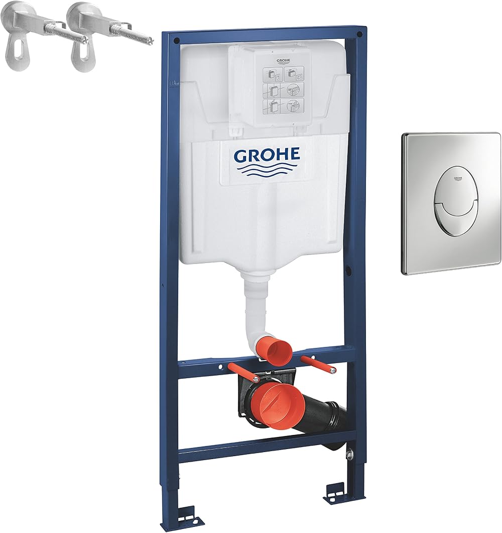 Grohe Rapid SL WC Dual Flush Set 1.2m with Skate Air Wall Plate