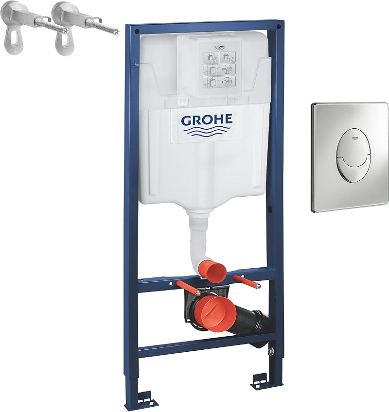 Grohe Rapid SL WC Dual Flush Set 1.2m with Skate Air Wall Plate
