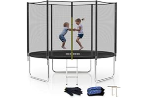 SKOK Trampoline for Kids, Outdoor Kids Trampoline with Net, 400LBS ASTM Approved