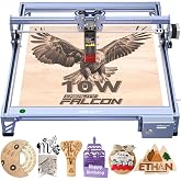 Creality Falcon 10W Laser Engraver Machine, 0.06mm High Precision Laser Engraving Machine 72W Laser Cutter and Engraver Machine for Wood Metal Acrylic Leather, 15.7"&times;16.3" Workspace