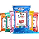 Hygloss Colored Sand for Crafts - 6 Assorted Colors Bags - 1 lb Vibrant Colorful Fine Sensory Play Sand Art Kits for Kids - Classroom Activities for Children 3 4 5 6 7 8 9 10 11 12 - Safe for Ages 3+