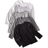 Butterblu London 5-Pack Long Sleeve T-Shirts 100% Organic Cotton for Baby, Toddler, Girls & Boys