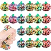 ArtCreativity Pumpkin Halloween Squeeze Toys - Set of 24 Squishy Toys - Stress Relief Squishy Toys for Kids in 6 Colors - Non-Candy Halloween Goodie Bag Stuffers - Sensory Fidget Squeeze Toys