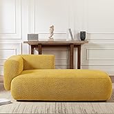 KHSDJSRUY Upholstered Chaise Lounge Indoor for Living Room Bedroom Office Chaise Lounge Sofa：Boucle Fabric Modern Lounge Chai