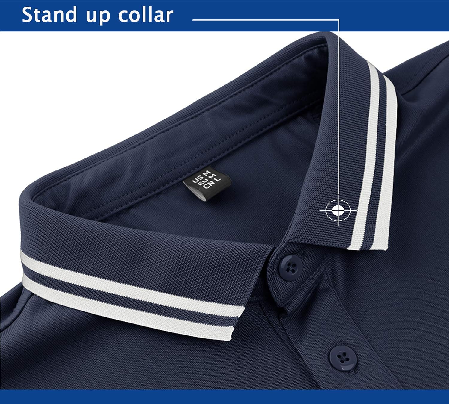 TACVASEN Men's Golf Polo Shirts Short Sleeve Summer Quick Dry Training Hiking Work Shirts: Clothing