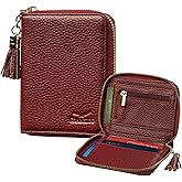 Claasico Bifold Wallet for Women RFID Blocking | Genuine Leather Zip Wallet & Ladies Coin Pocket | Stylish Credit Card Holder | Travel Wallet with Anti-Theft Protection