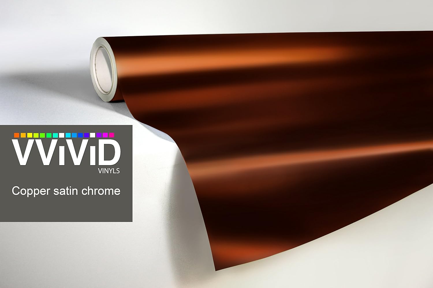 VViViD Copper Satin Chrome Vinyl Wrap Stretch Conform DIY
