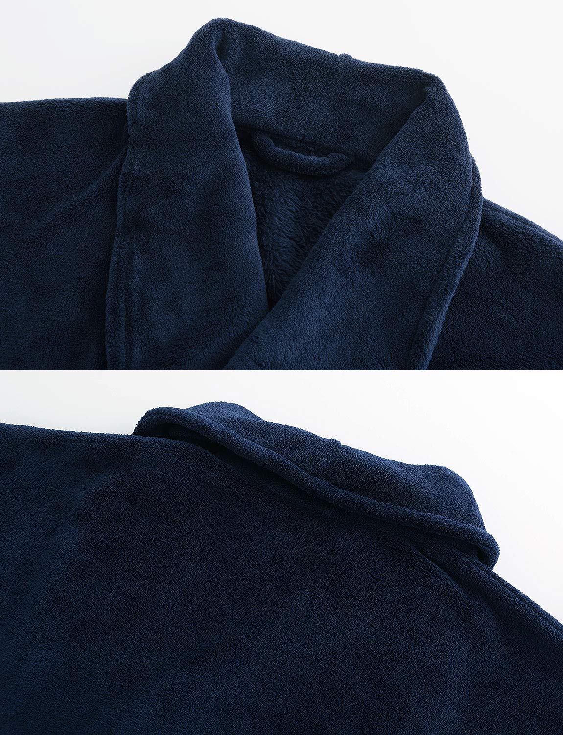 CaiDieNu Men\'s Dressing Gown Luxury Soft Bath Robe Microfiber Nightwear Knee Length Housecoat Loungewear