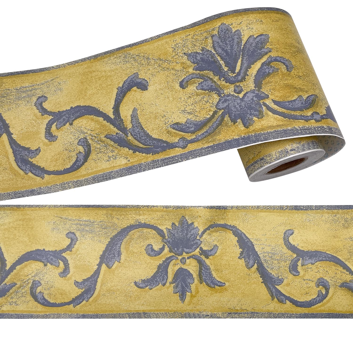 LoveFaye Yellow Wallpaper Border Self Adhesive Wall Covering Kitchen Bathroom Bedroom Tiles Decor Sticker